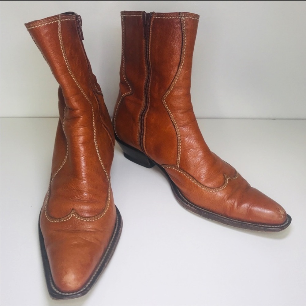 Duccio del Duca Italian Leather Western Boots